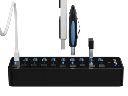 SABRENT 10-Port 60W USB 3.0 Hub