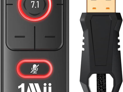 1Mii USB Sound Card - 3.5mm Jack Audio Adapter