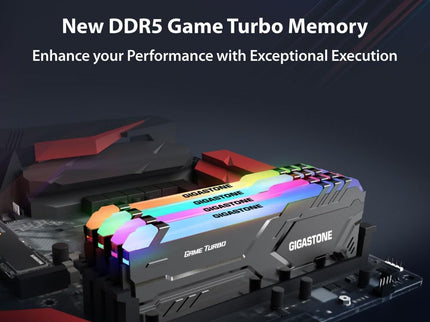 【RGB DDR5 RAM】 GIGASTONE Game Turbo 32GB Kit