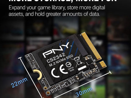 PNY CS2342 1TB Gen4 PCIe NVMe M.2 2230 3D NAND SSD