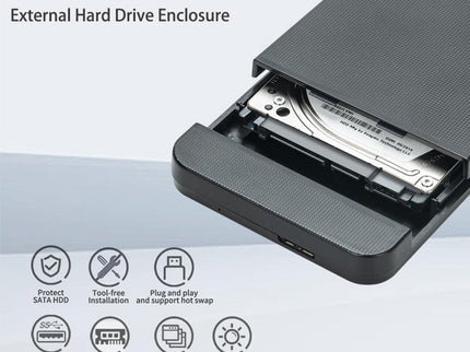 2.5'' SSD HDD External Hard Drive Enclosure