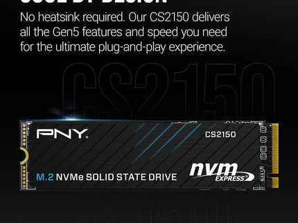 PNY CS2150 2TB Gen5 PCIe NVMe M.2 2280 3D NAND SSD
