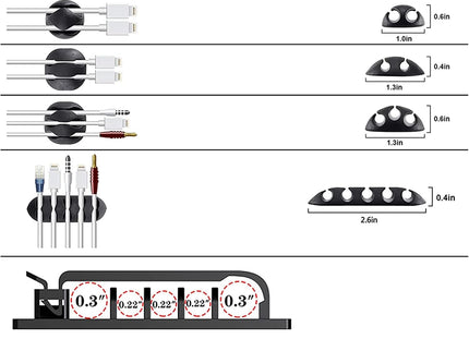 ELII 300PCS Cable Management Kit