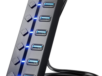 USB 3.0 Hub, PANPEO 7-Port USB Data Hub