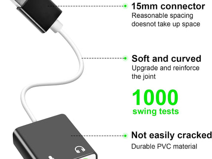 USB Audio Adapter, External Sound Card for PC and Laptop