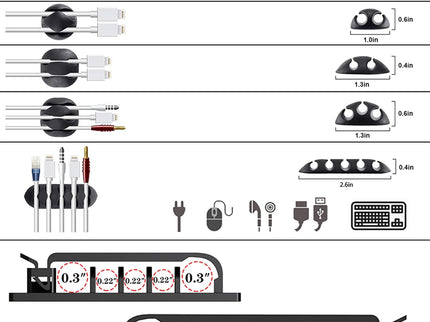 N NOROCME 192 PCS Cable Management Kit 4