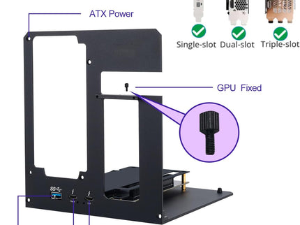 eGPU Enclosure Dock Compatible with Thunderbolt