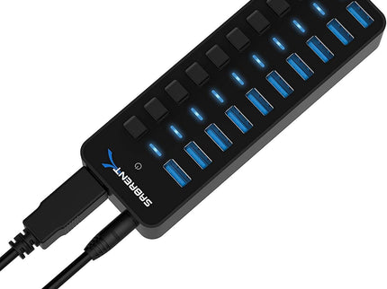 SABRENT 10-Port 60W USB 3.0 Hub
