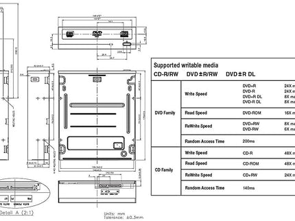 S21 Internal Super Multi Drive 24X Optical CD DVD Drives