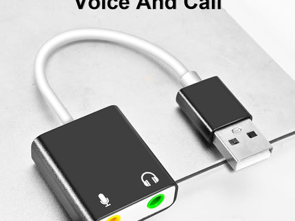 USB Audio Adapter, External Sound Card for PC and Laptop