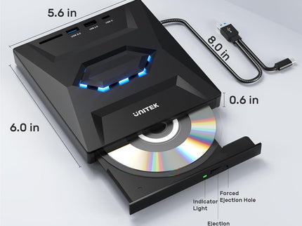 Unitek External CD DVD Drive