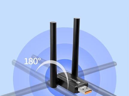 USB WiFi 6 Adapter with Bluetooth 5.4 Dual Band 2.4/5GHz