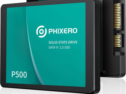 PHIXERO SSD 1TB 3D NAND TLC & SLC Cache SATA Ⅲ 2.5 inch Interne Solid State Drive for Laptop/Desktop PC/Mini PC - P500