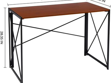 Writing Computer Desk – Modern Industrial Folding Laptop Table