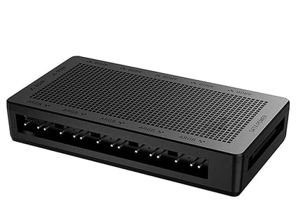 12-Port 5V 3-Pin ARGB Fan Hub, Magnetic, Aura/MSI/Gigabyte, SATA Powered
