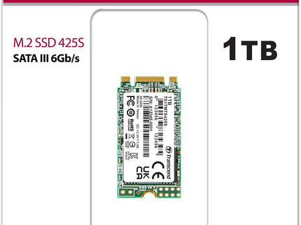 Transcend 1TB M.2 2242 SATA III SSD, Up to 550MB/s
