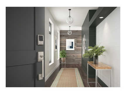 Schlage Encode Plus Century Satin Nickel Smart Wi-Fi and Bluetooth Touchscreen Keypad Electronic Deadbolt Lock