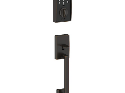 Schlage Touch Century-Latitude Aged Bronze Touchscreen Keypad Electronic Deadbolt and Handle Lock