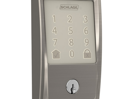 Schlage Encode Customizable Keying Century Satin Nickel Smart Wi-Fi and Bluetooth Touchscreen Keypad Electronic Deadbolt Lock