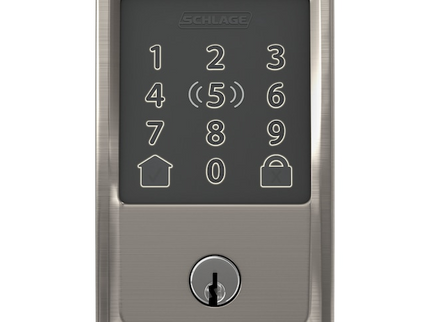 Schlage Encode Plus Century Satin Nickel Smart Wi-Fi and Bluetooth Touchscreen Keypad Electronic Deadbolt Lock