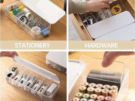 2-Pc Cable Organizer Storage Box with 14 Wire Ties