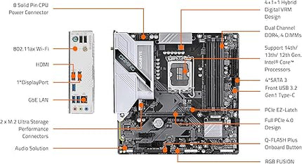 GIGABYTE B760M Gaming Plus WiFi DDR4 LGA 1700