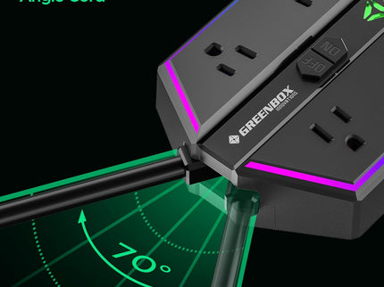 4000J Surge Protector Power Strip with USB Ports