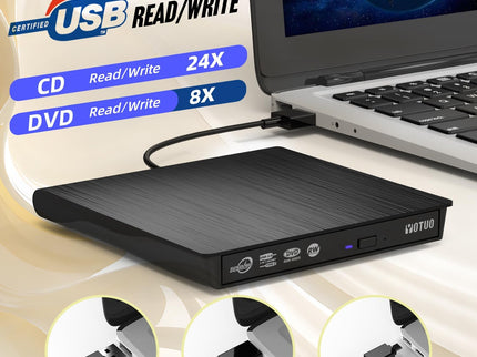 External DVD Drive, Portable USB 3.0