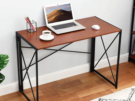 Writing Computer Desk – Modern Industrial Folding Laptop Table