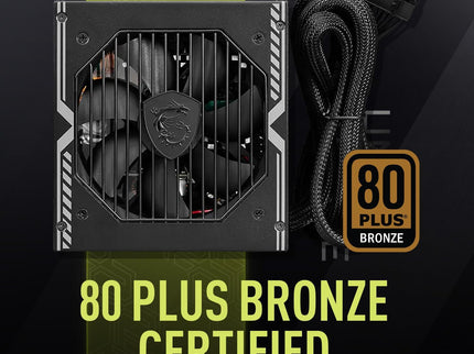 MSI MAG A650BE, Semi-Modular Compact 650W ATX Power Supply