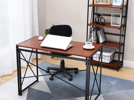 Writing Computer Desk – Modern Industrial Folding Laptop Table