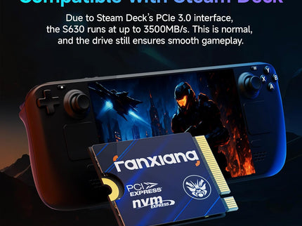 1TB M.2 2230 NVMe SSD, PCIe Gen 4x4 Speed up to 5000 MB/s, 2230 SSD