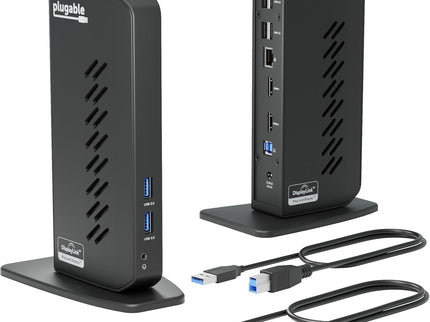 Plugable USB 3.0 and USB-C Universal Laptop Docking Station