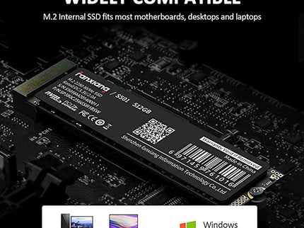 S501 512GB NVMe SSD 3D NAND1.3 PCIe Gen3x4 M.2 2280 Internal Solid State Drive (Read/Write Speed up to 2,150/1,600 MB/s) Compatible with Laptop & PC Desktop