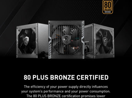 MSI MAG A550BN, Non-Modular Compact 550W Power Supply