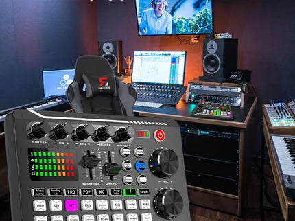 F998 Live Sound Card Audio Mixer