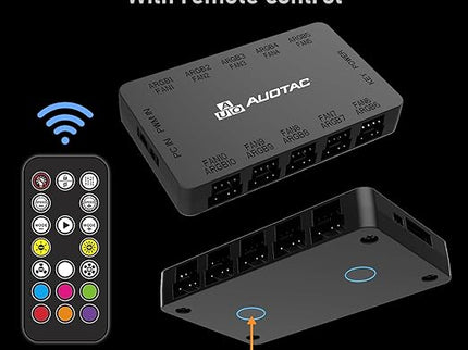 ARGB/PWM Fan Hub with RF Remote