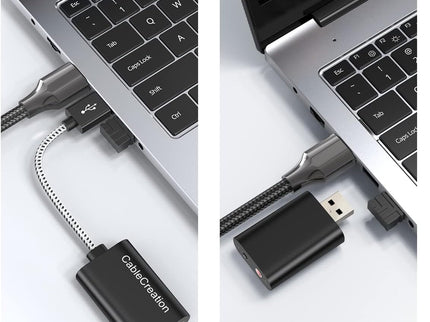 CableCreation USB Audio Adapter External Sound Card