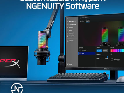 HyperX QuadCast 2 S – USB Microphone with RGB, Shock Mount