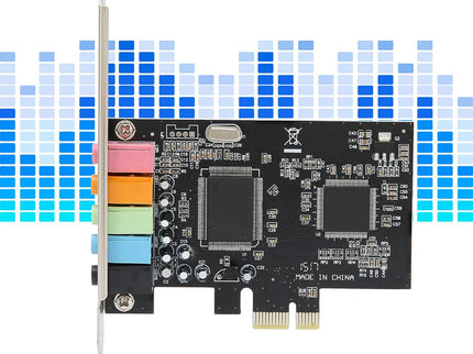 ASHATA PCIe Sound Card, 5.1 Internal Sound Card for PC 7 /Vista/XP 32/64 bit with Low Bracket, 3D Stereo PCI e Audio Card