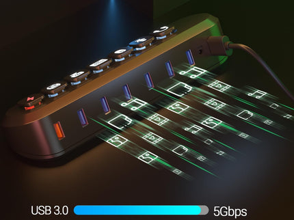 Powered USB Hub, atolla 7-Port USB 3.0 hub