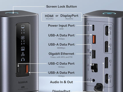 Baseus Docking Station, Spacemate(Win) 11 in 1