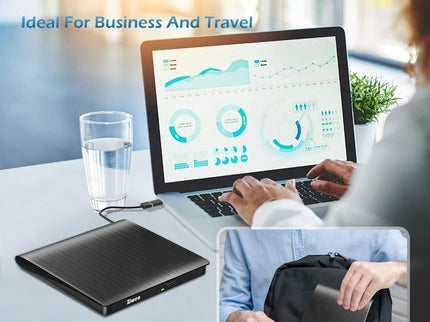 External DVD Drive USB 3.0 Type-C CD Burner Portable