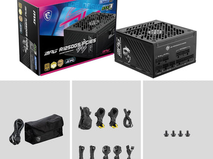 MSI MPG A1250GS PCIE5, Fully Modular Gaming 1250W Power Supply