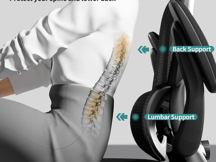 TRALT Ergonomic Office Chair – Mesh, High Back, Wheels – Black