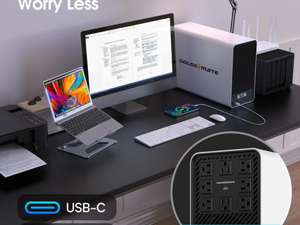 1500VA/1000W Lithium UPS Battery Backup