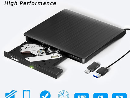 External DVD Drive USB 3.0 Type-C CD Burner Portable