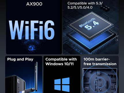 UGREEN 2-in-1 USB Bluetooth WiFi Adapter