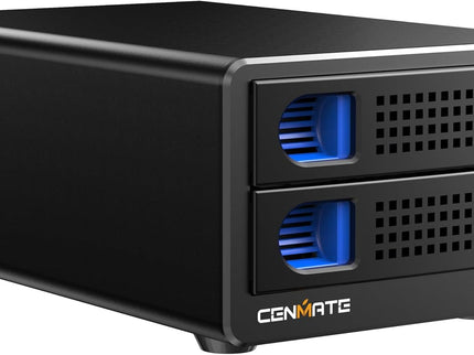 Aluminum Dual Bay 10Gbps Hard Drive Enclosure with Cooling Fan