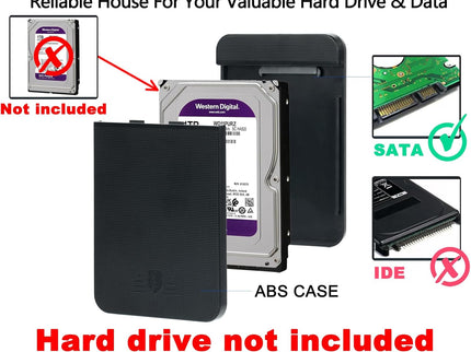 2.5'' SSD HDD External Hard Drive Enclosure